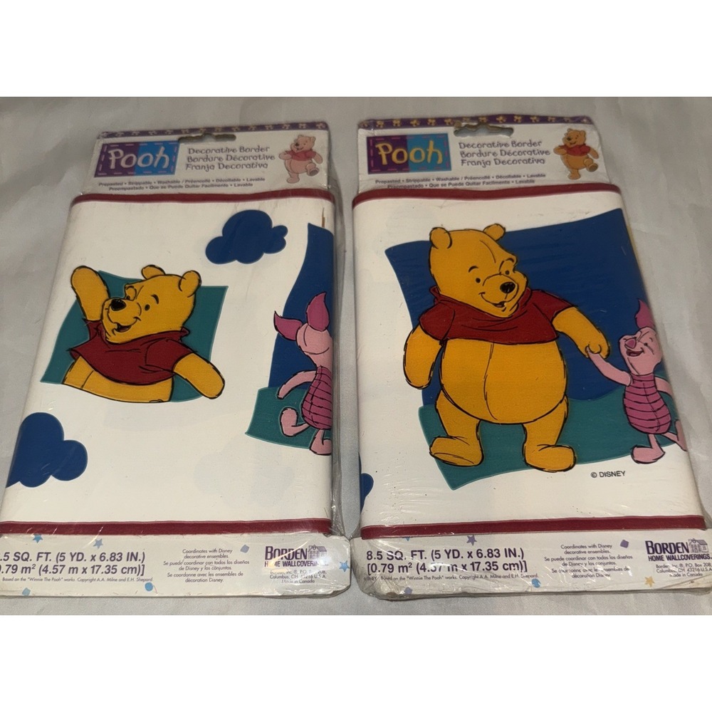 Winnie The Pooh Decorative Border 5 Yards Disney New Set Of 2‎